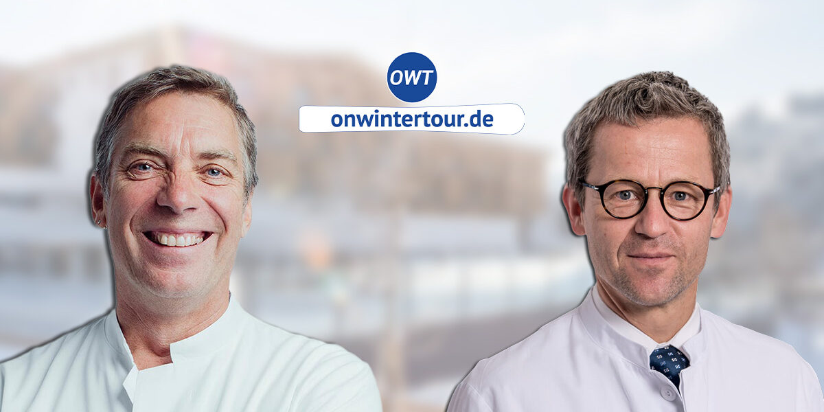 Wissenschaftliche Leitung Blog Zwei Ärzte in medizinischer Kleidung, Dr. med. Alexander Awakowicz und Dr. med. Peter Feldmann, die als wissenschaftliche Leitung des Projekts OnWinterTour präsentiert werden.